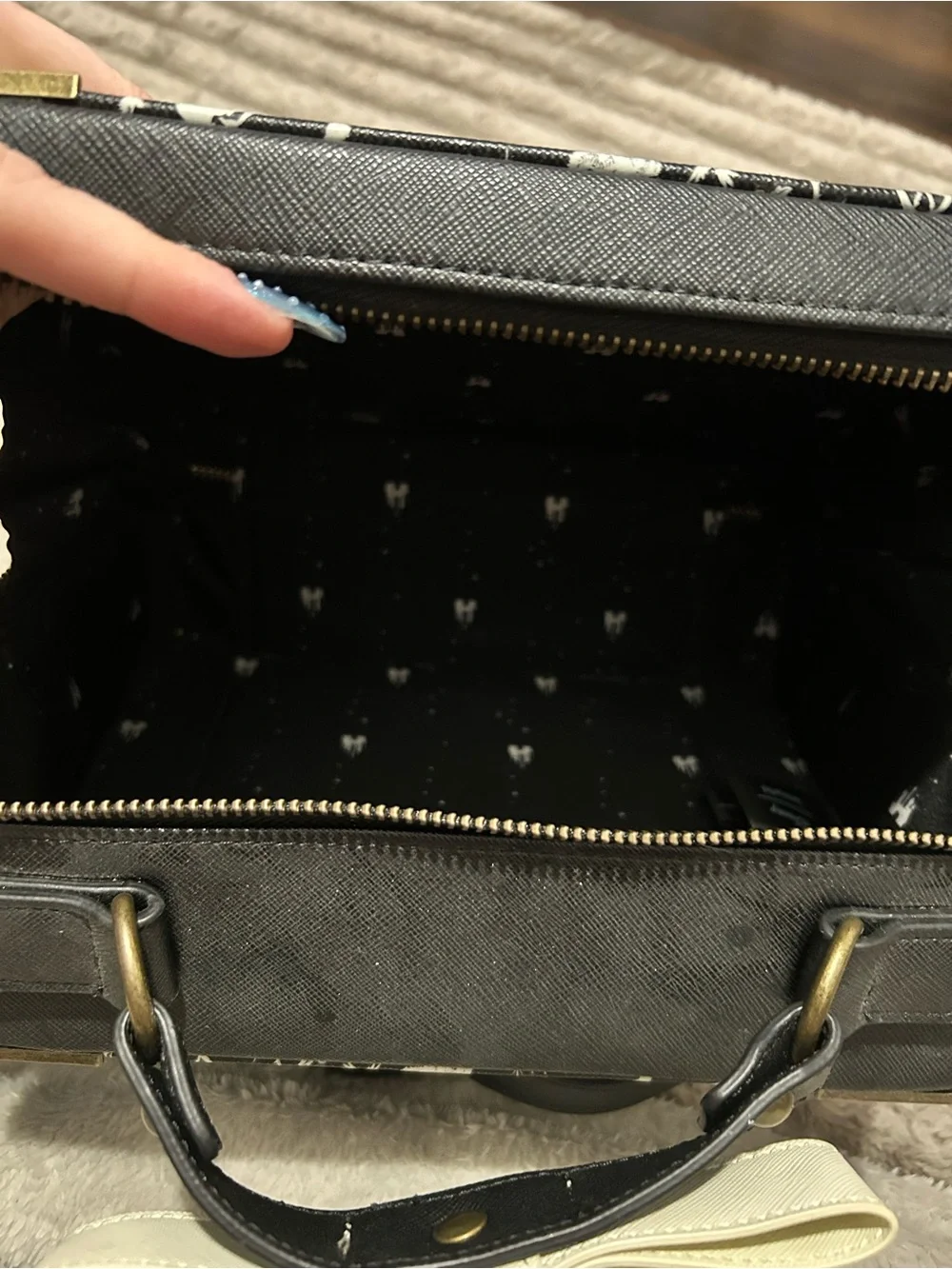 Loungefly Black & Cream Cinderella Silhouette Storybook Crossbody Bag